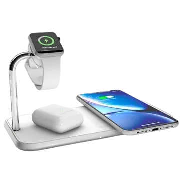 Zens Wireless Quick Charger 10W + Apple Watch Stand White